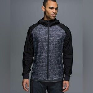 Lululemon Pack-It Jacket Needles Texture White Black / Black